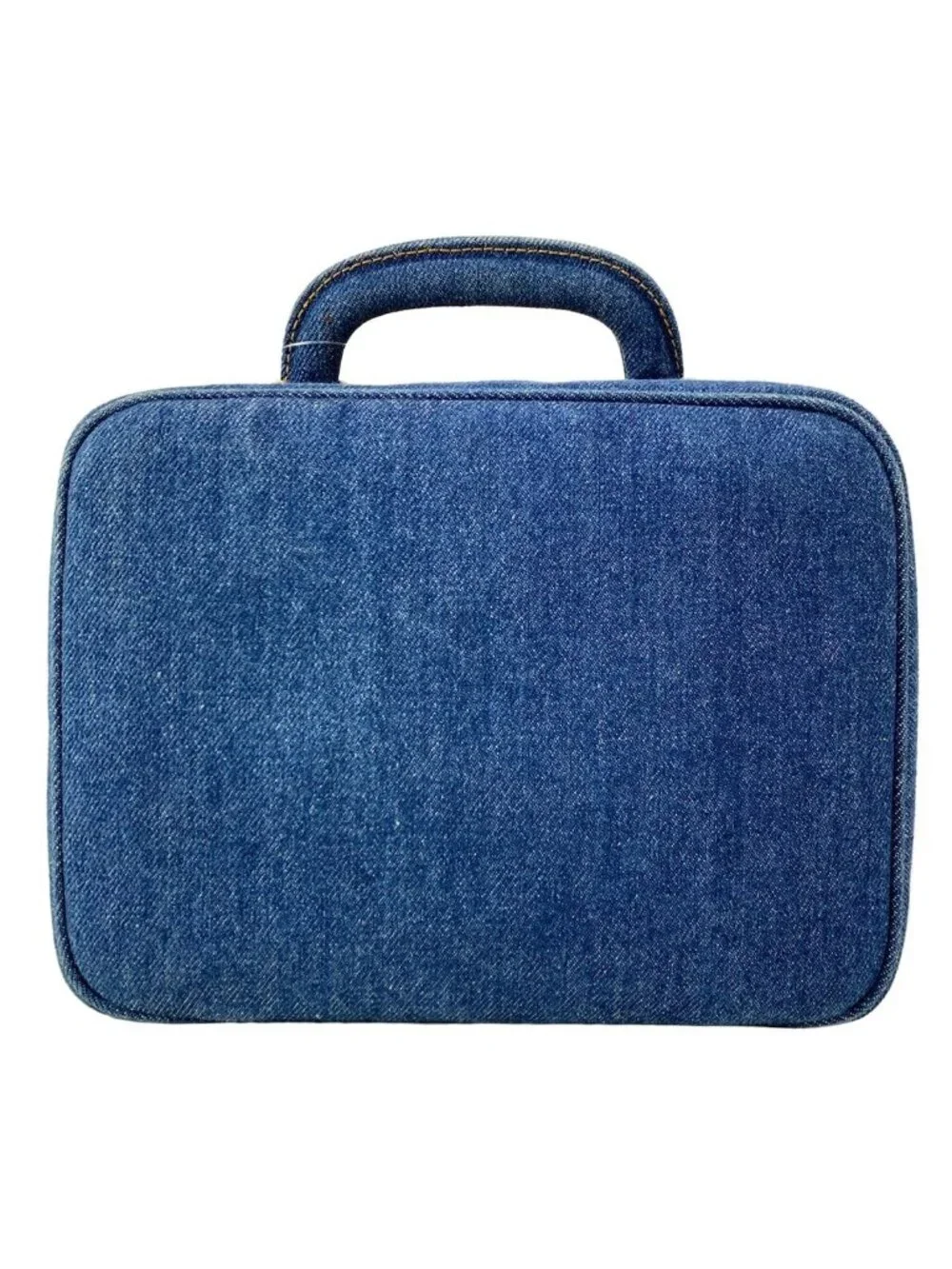 Chanel Vanity Bag Blue CC Logo Gold